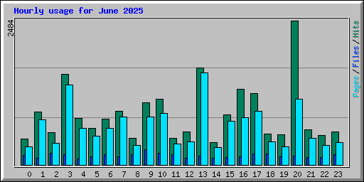 Hourly usage for June 2025