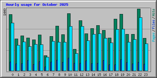 Hourly usage for October 2025